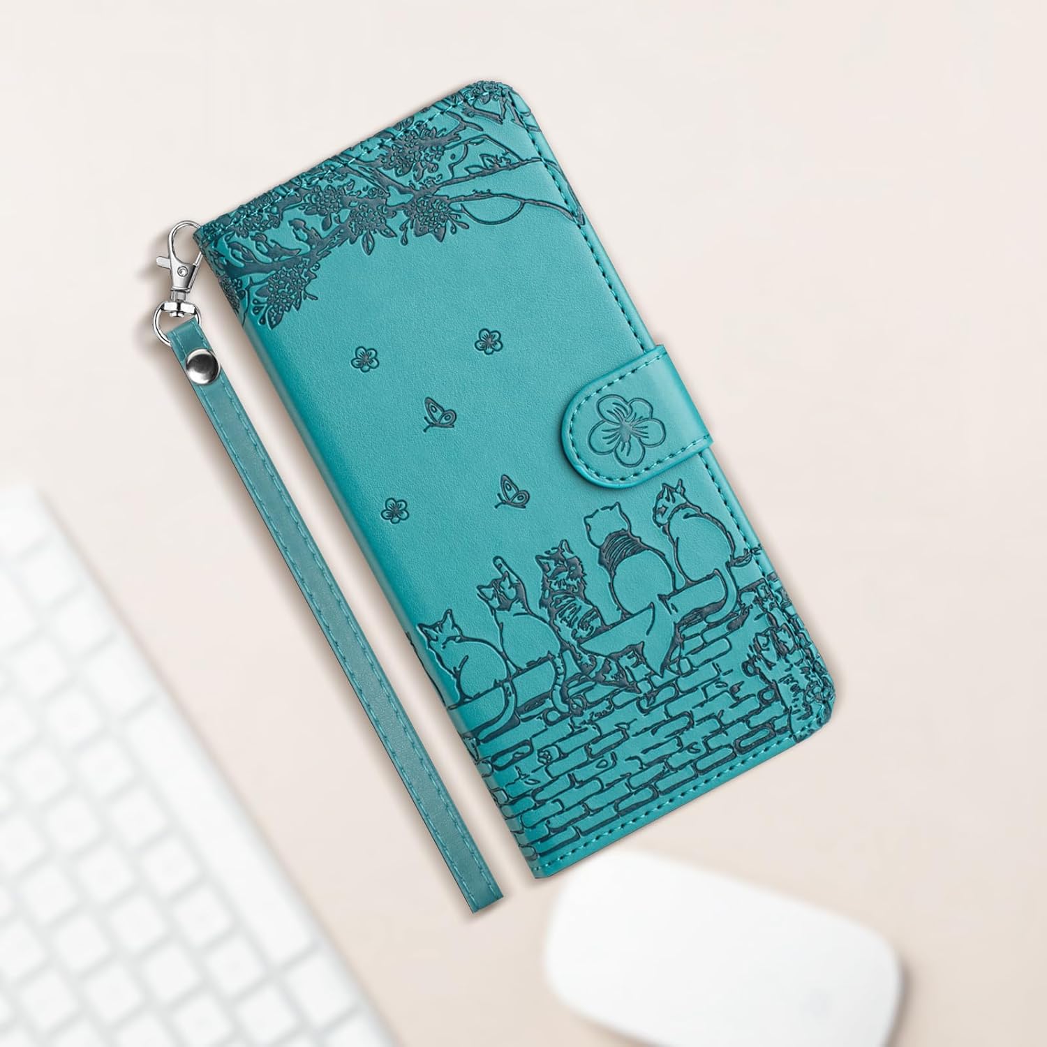 Thumbnail 6 de Butnyeoe Hülle iPhone XS/X Klapphülle Wallet Blau Grün