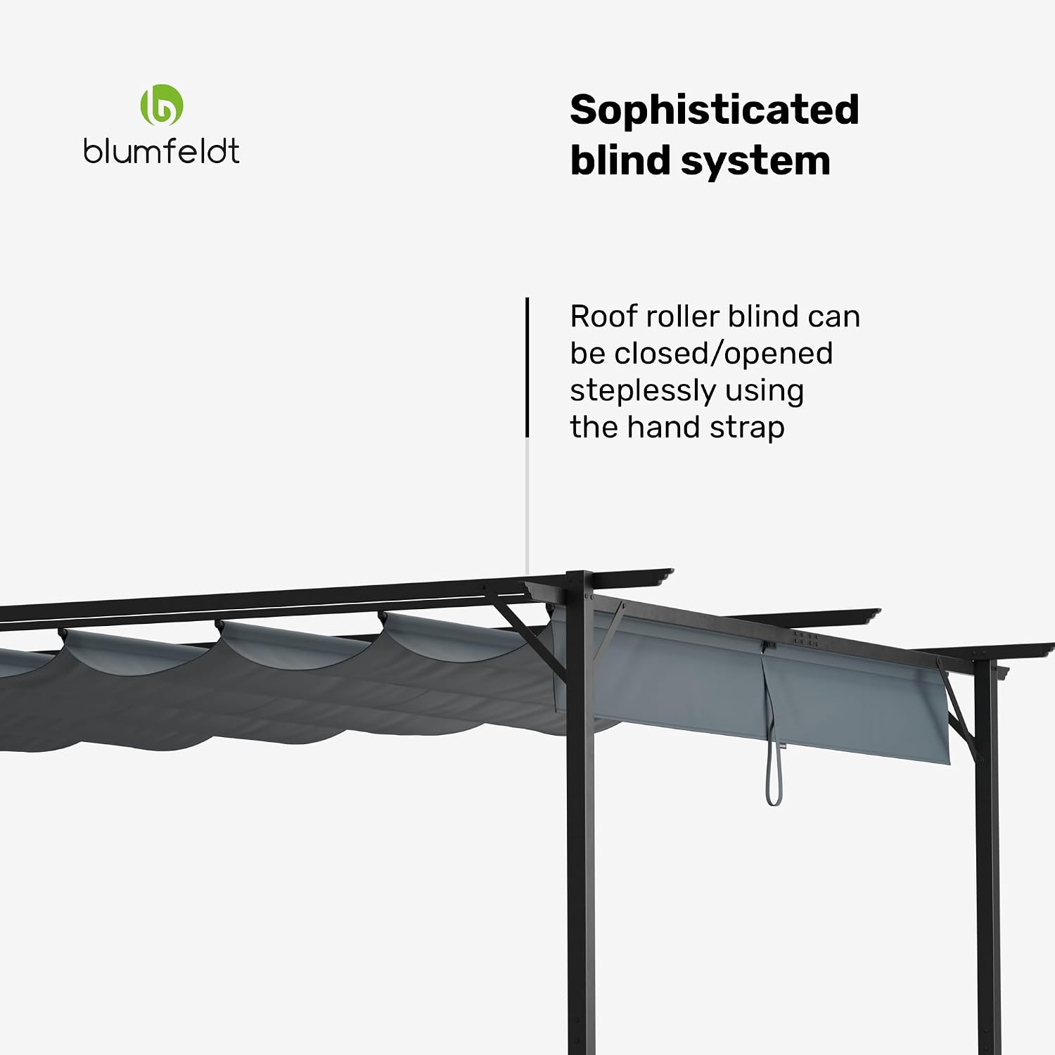 Detalle 2 de blumfeldt Pantheon Robust – pergola 3 × 4 m z wodoodpornym dachem
