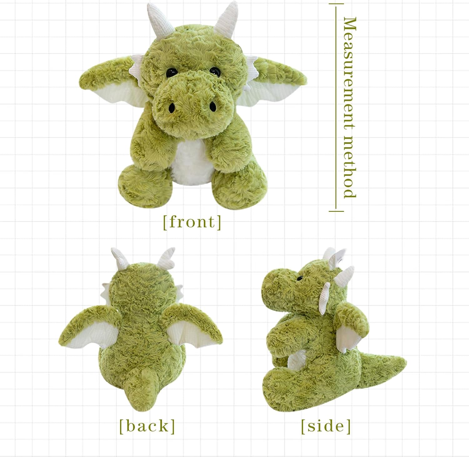 Thumbnail 6 de SUSULF Little Flying Dragon - Cute Stuffed Animal Plush Toy (Green, 7.87in / 20cm)