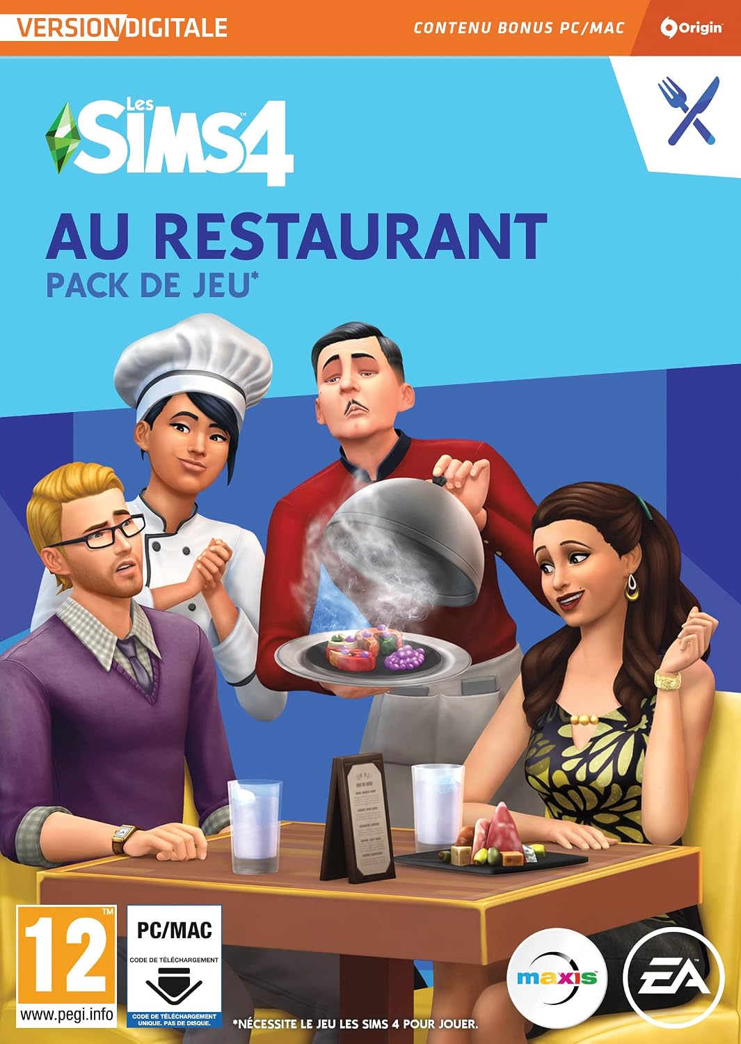 Detalle de Pack de jeu PC Les Sims 4 Au Restaurant (GP3) – Code Origin, téléchargement, français