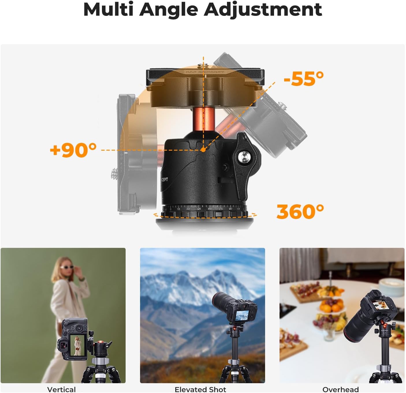 Thumbnail 5 de K&F CONCEPT 28mm Ball Head 10kg capacity