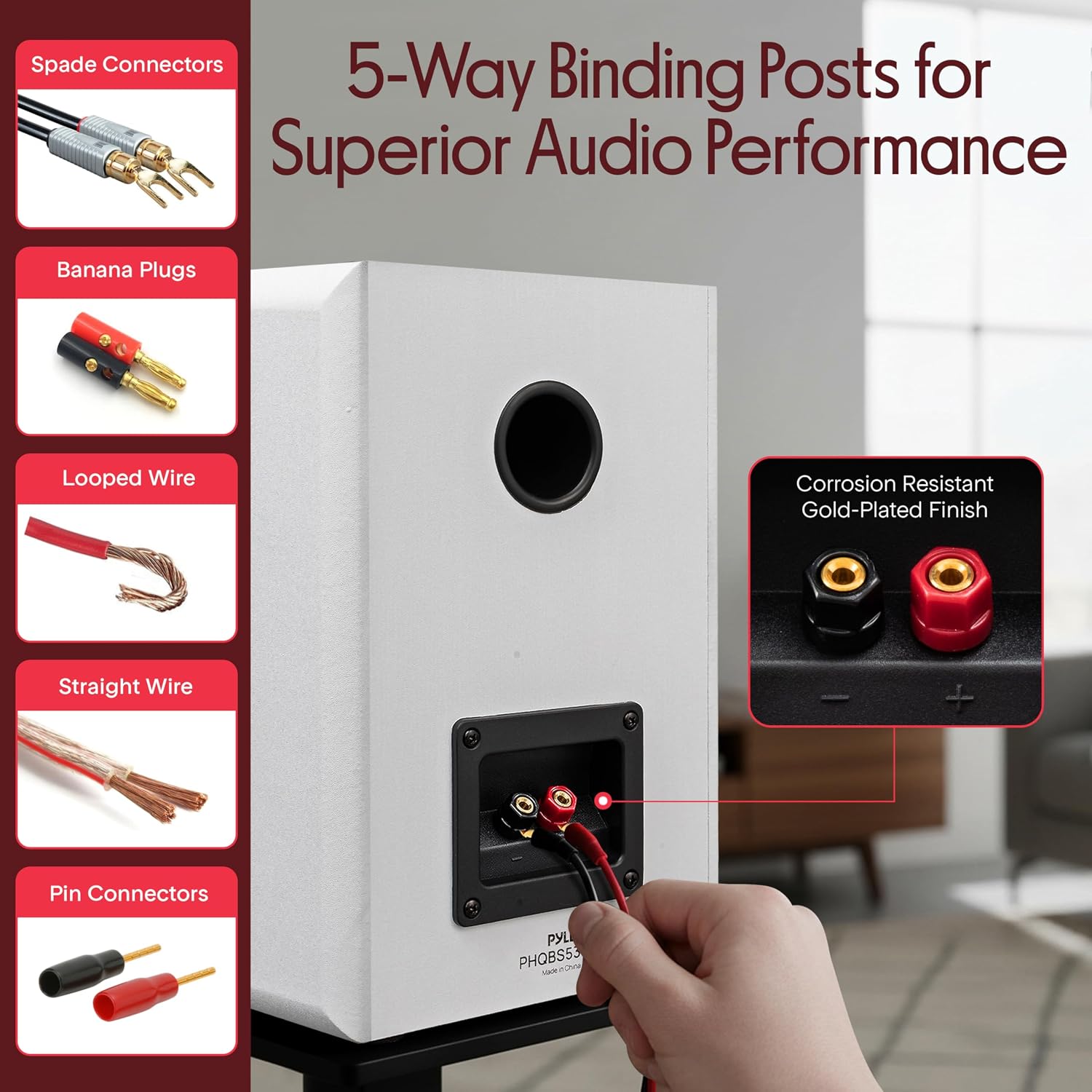 Thumbnail 2 de Pyle 13cm Passive Hi-Fi Bookshelf Speakers
