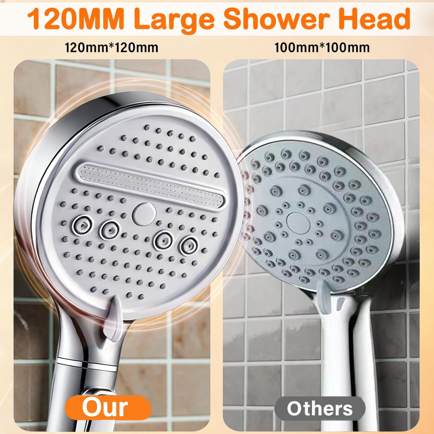 Detalle de Fenxyo Filtered Shower Head with 1.5M Hose Combo – High Pressure, Multi-Stage Filtration