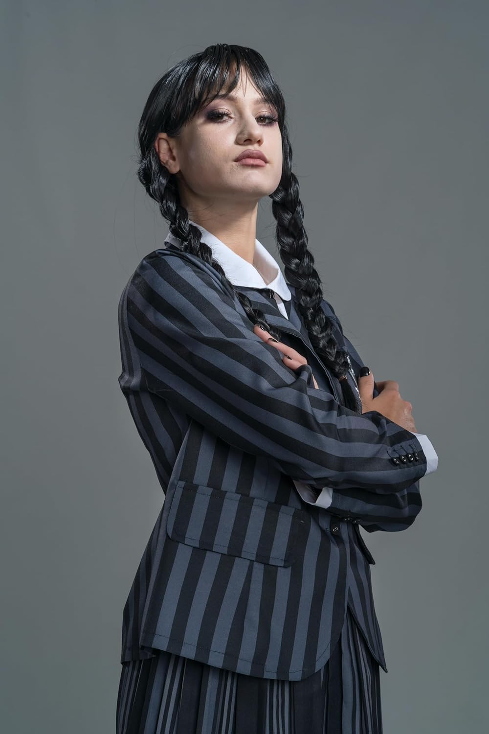 Thumbnail 2 de Chaks Wednesday Addams Schuluniform Damen – Offizielles 3-Teile Kostümset für Halloween