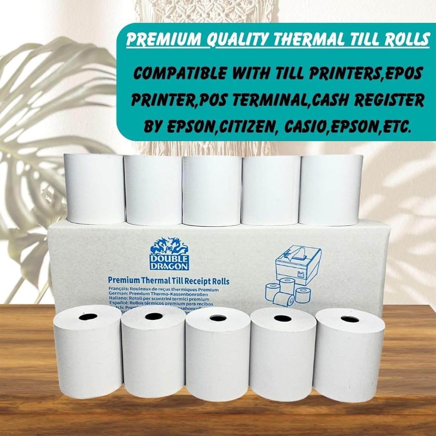 Thumbnail 3 de Double Dragon 80 x 80 mm thermal receipt rolls 🧾
