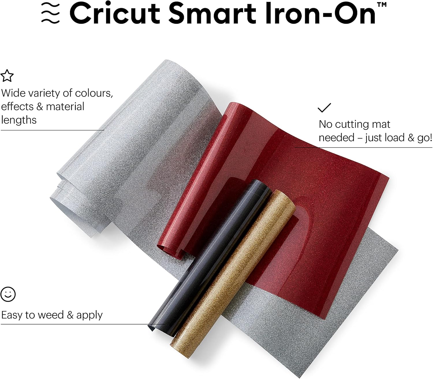 Thumbnail 1 de Cricut Smart Glitter Red 33 cm x 0,9 m