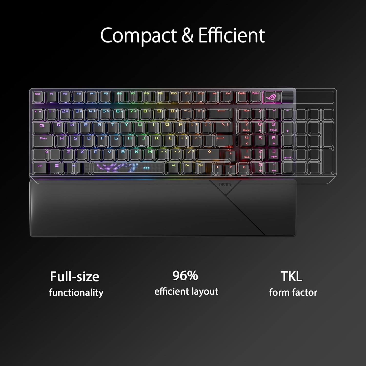 Thumbnail 1 de ASUS ROG Strix Scope II 96 Wireless Gaming Keyboard (Tri-mode, hot-swap, UK layout)