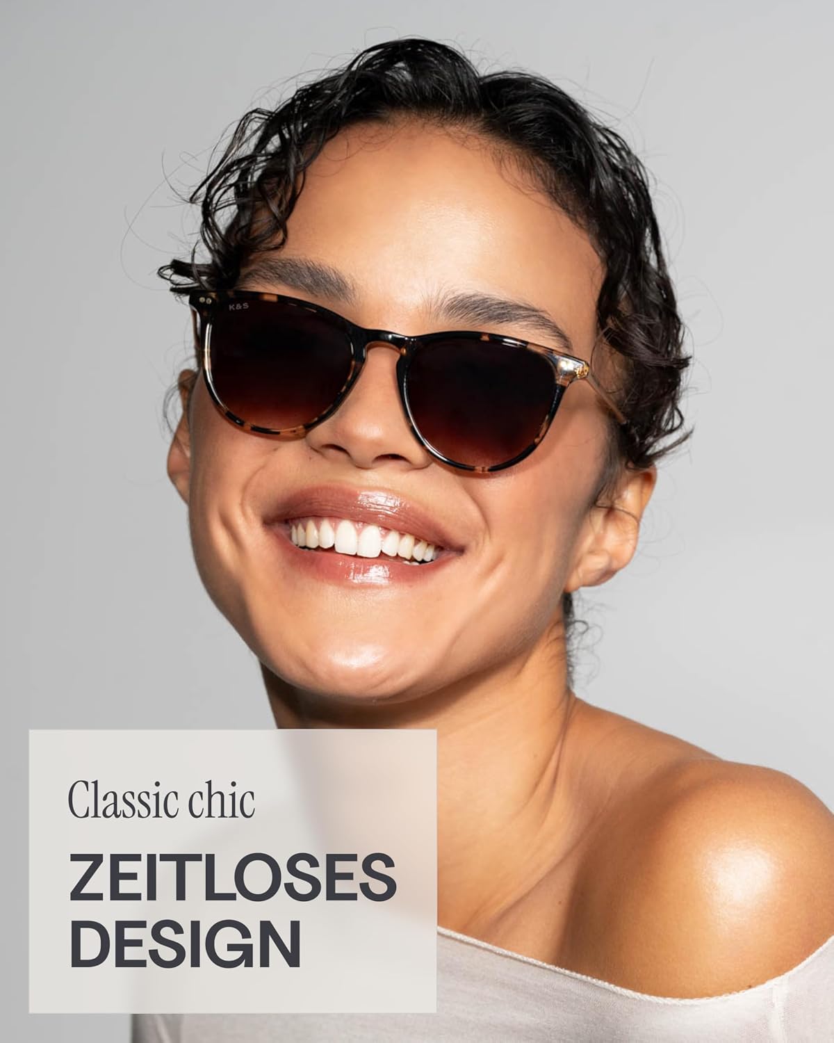 Detalle de Kapten & Son Sonnenbrille Rome – Damen, schmal bis mittlere Kopfgrößen, runde Gläser mit UV-Schutz