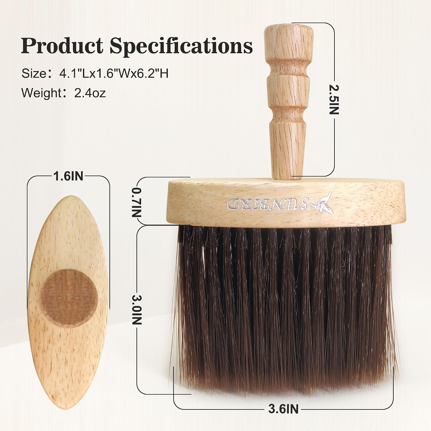 Detalle 1 de SUNBIRD Neck Duster Brush with Nylon Bristles