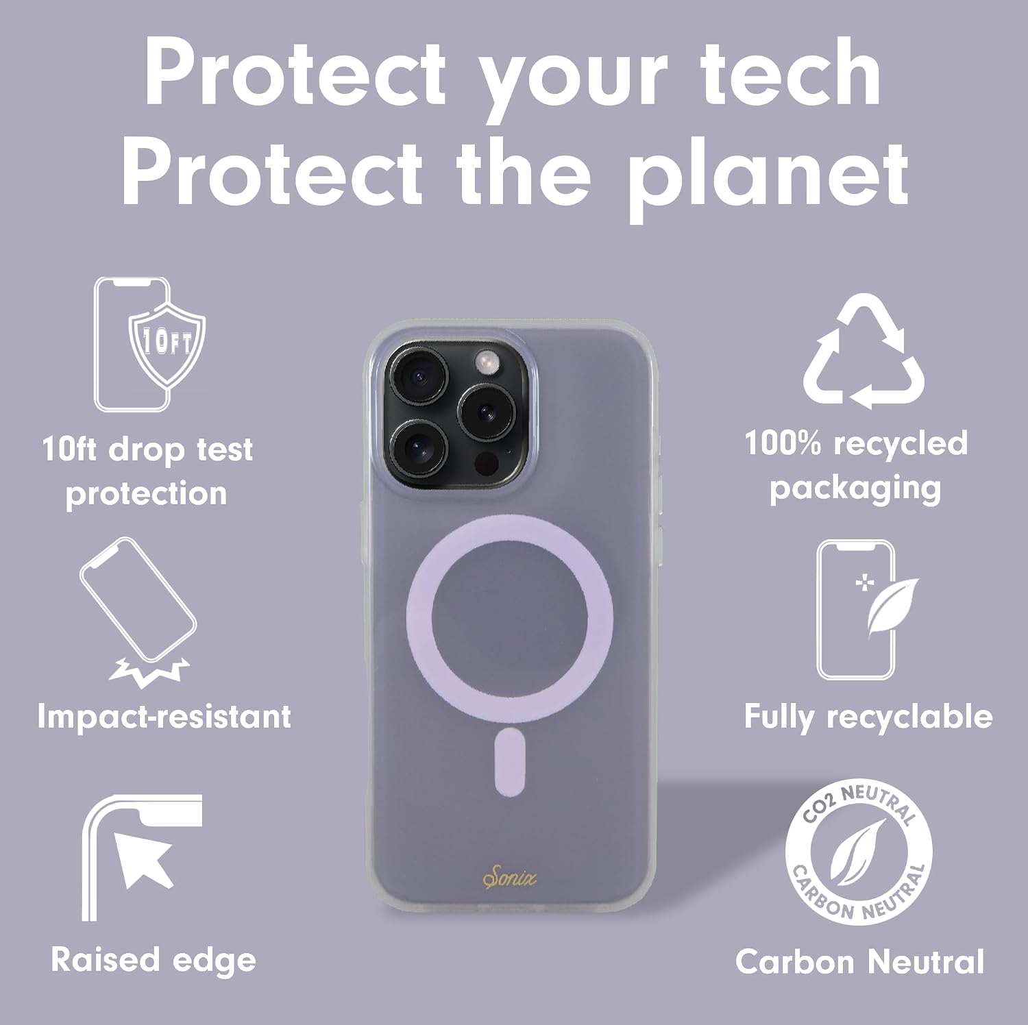 Detalle 2 de Sonix Jelly Lavender MagSafe Case for iPhone 16 Pro Max