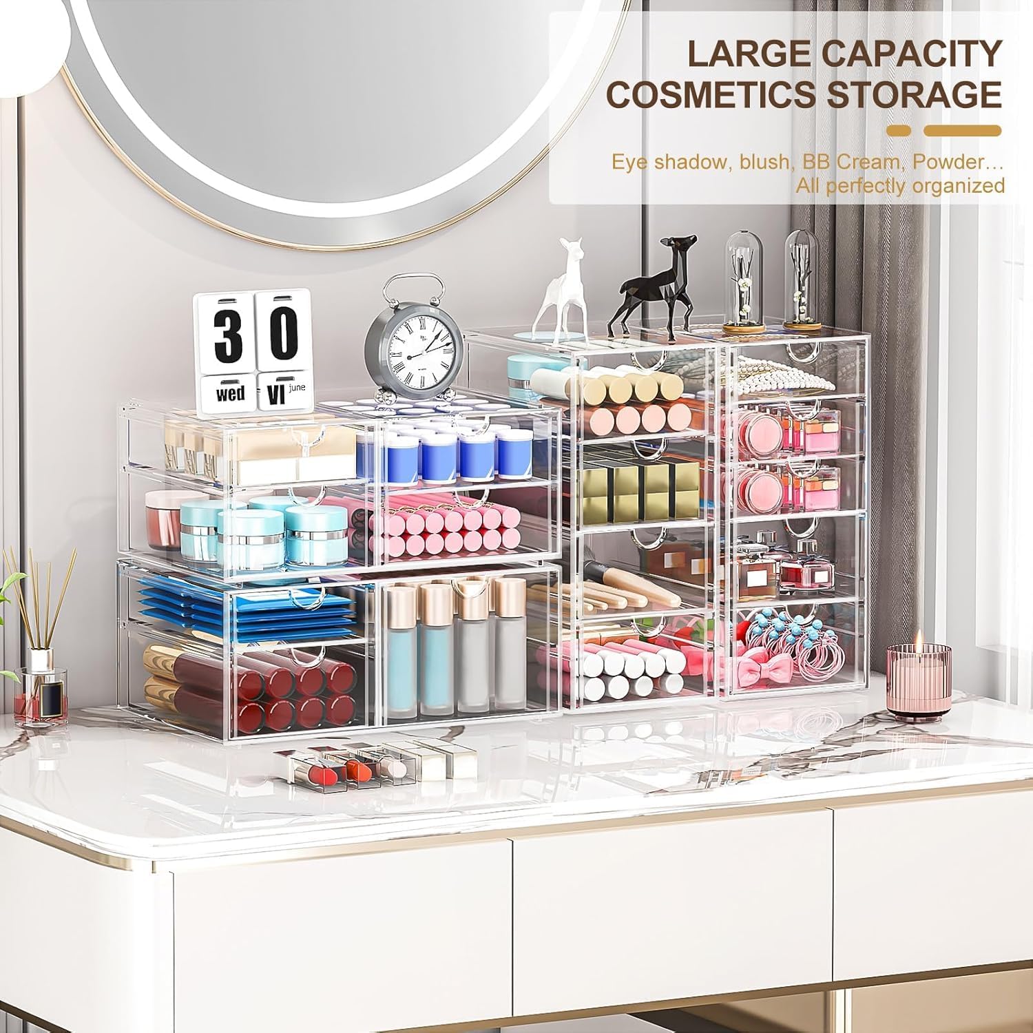 Detalle de caktraie Makeup Organizer 16 Drawers