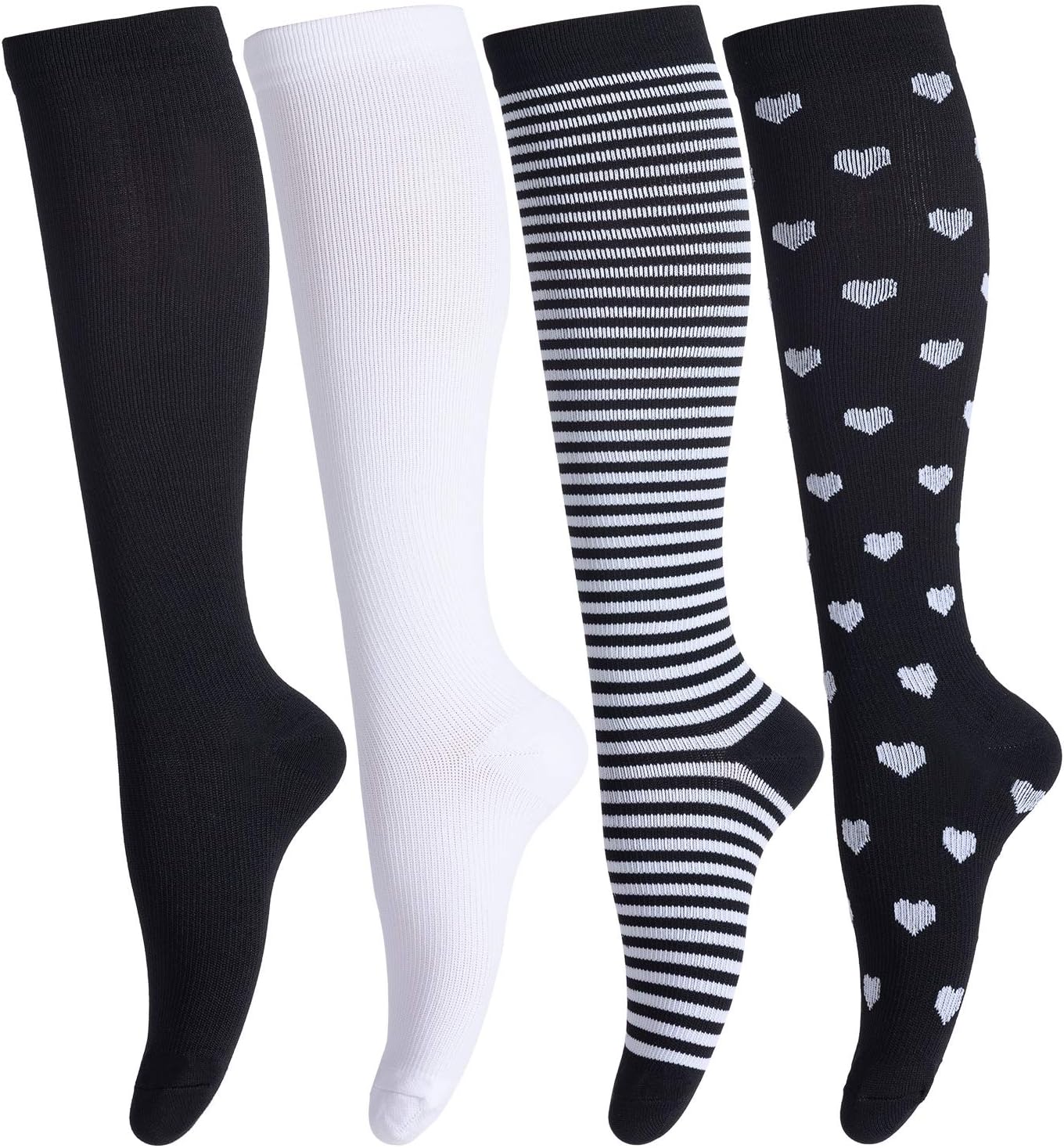 Detalle de LEOSTEP 4 Pairs Compression Socks for Women & Men