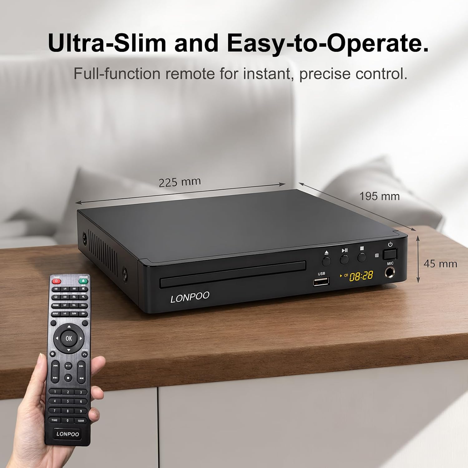 Thumbnail 6 de LONPOO Region Free HD DVD Player (LP-099): All-Region, 1080p Upscale, USB Media & HDMI Output