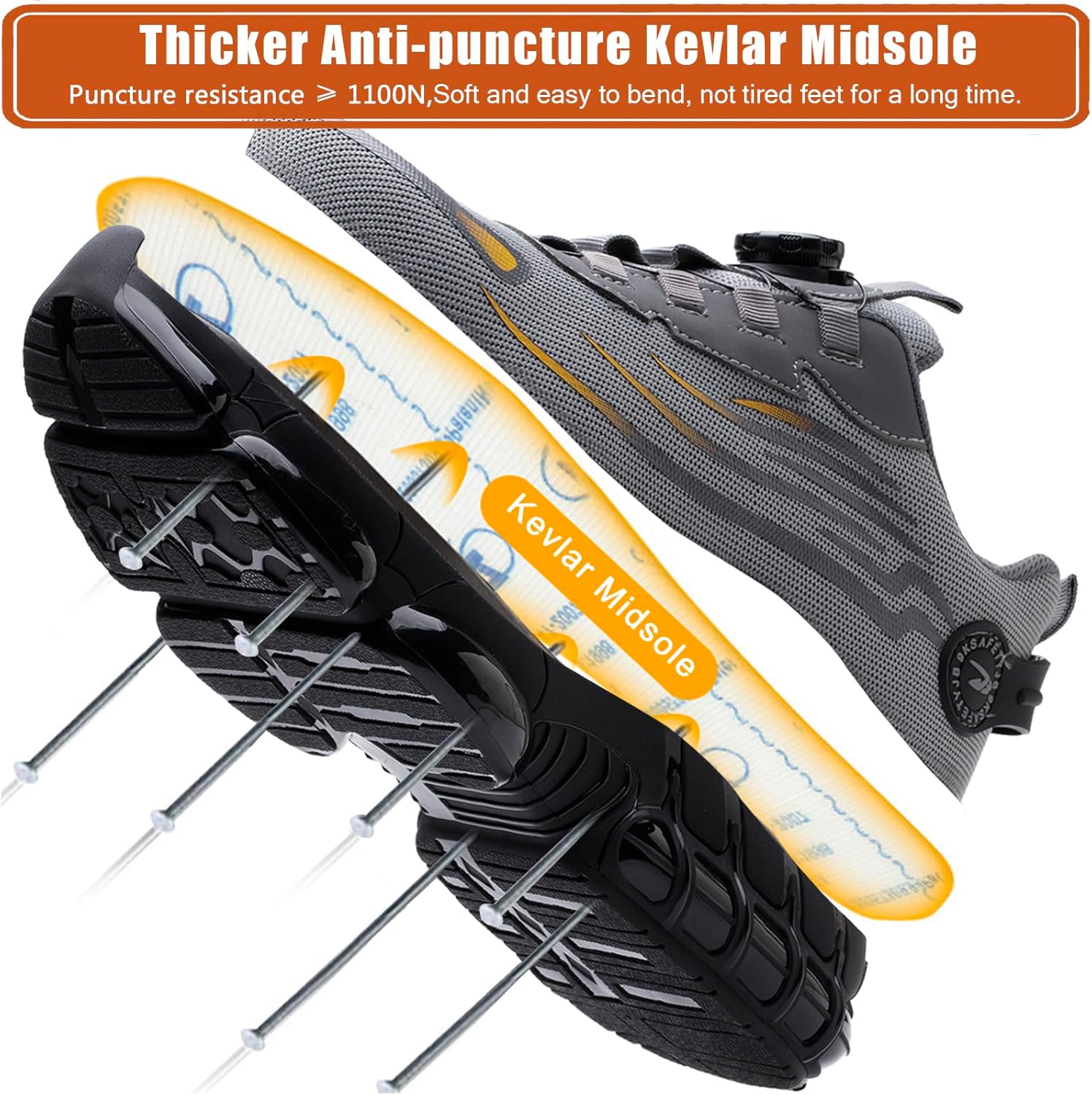 Thumbnail 3 de OBIDER Safety Trainers: Comfortable, Durable Work Shoes with Upgraded Safety Features