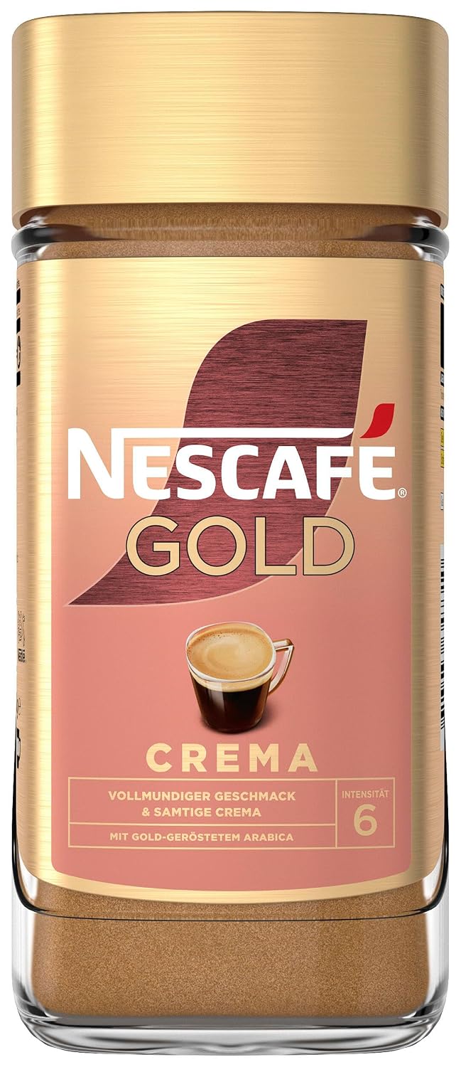 NESCAFÉ GOLD Crema Kräftig & Schonend geröstet – löslicher Bohnenkaffee, 200 g