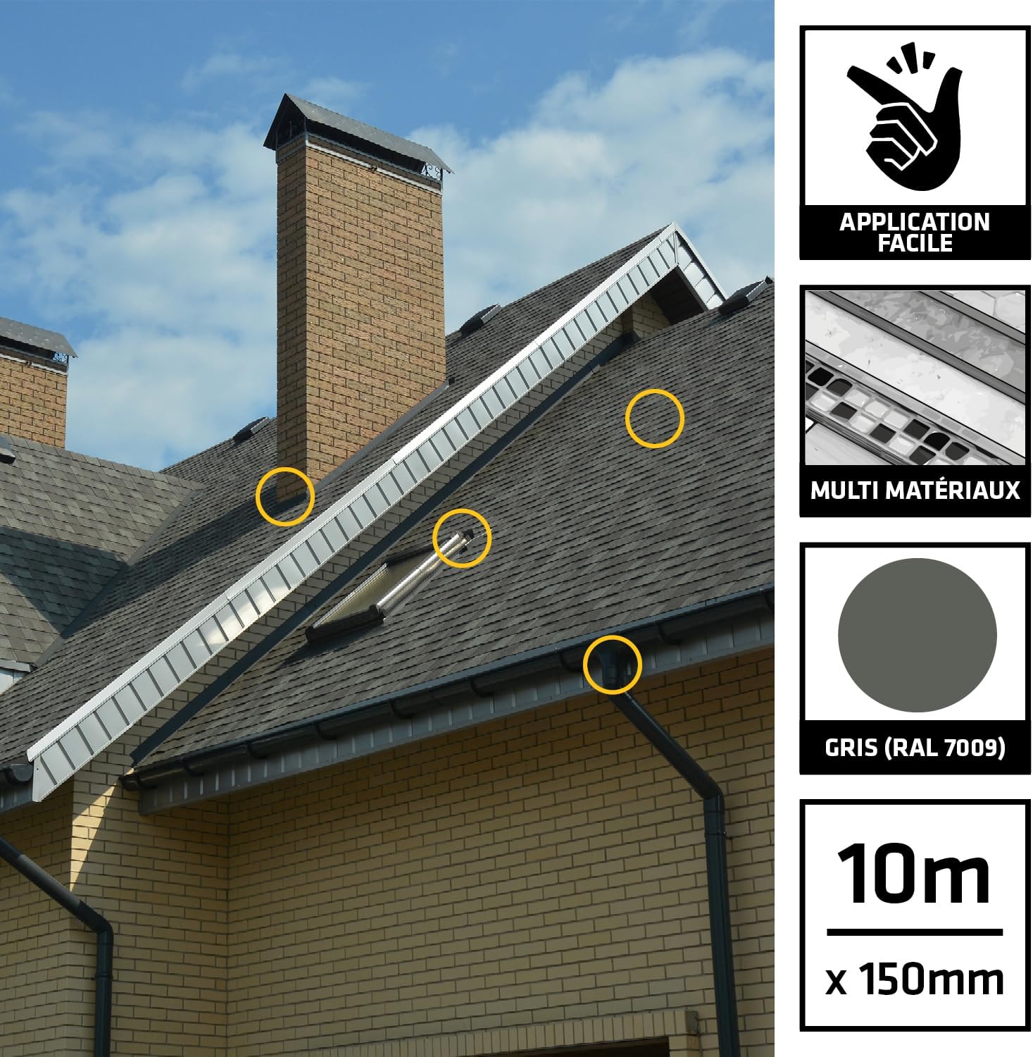 Thumbnail 1 de SIKA Bande d'étanchéité autocollante Multiseal Gris-vert (RAL 7009) – 150 mm x 10 m