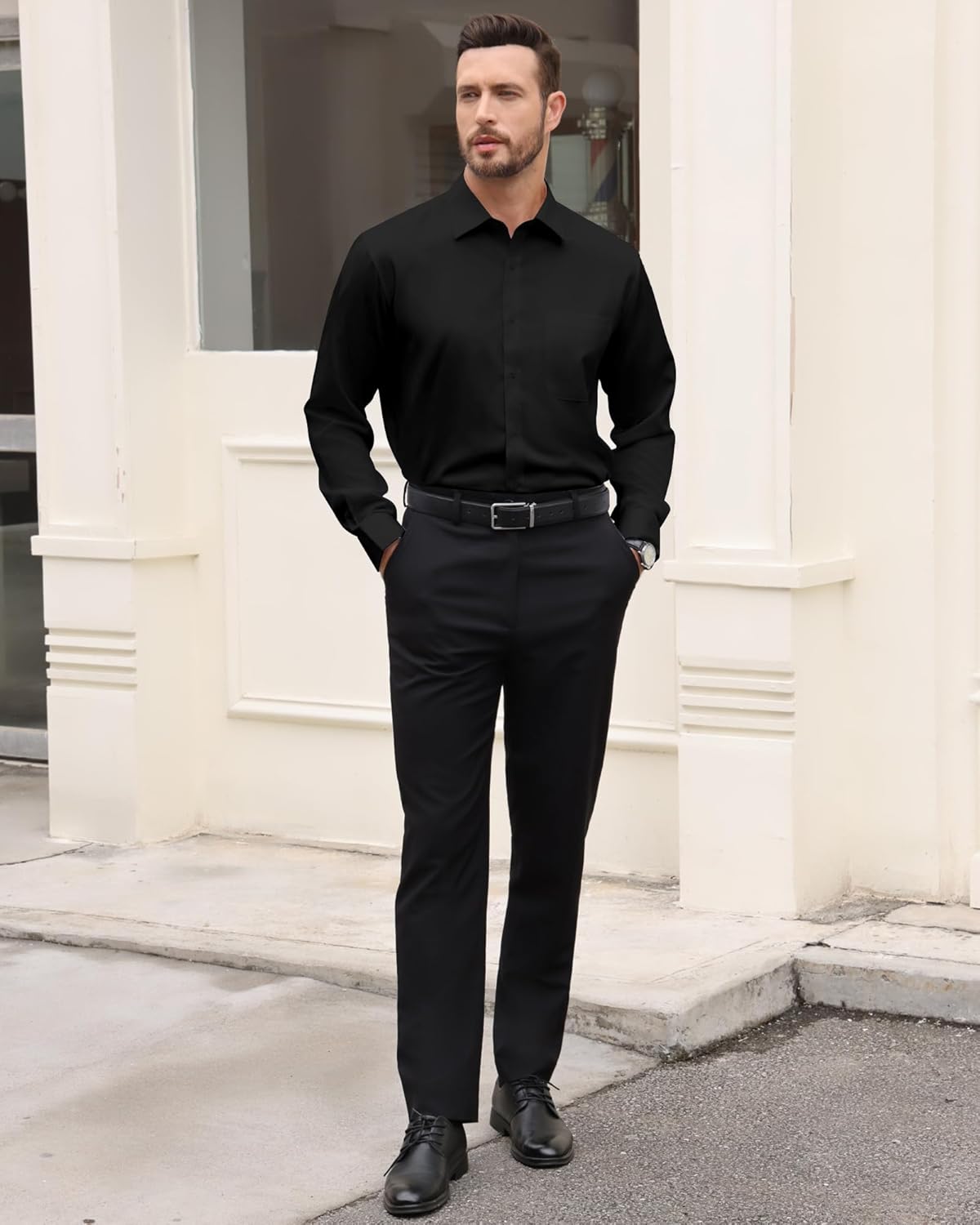 Thumbnail 2 de J.VER Herrenhemd Langarm Regular Fit mit Stretch – pflegeleichtes Hemd für Business, Freizeit & Hochzeit