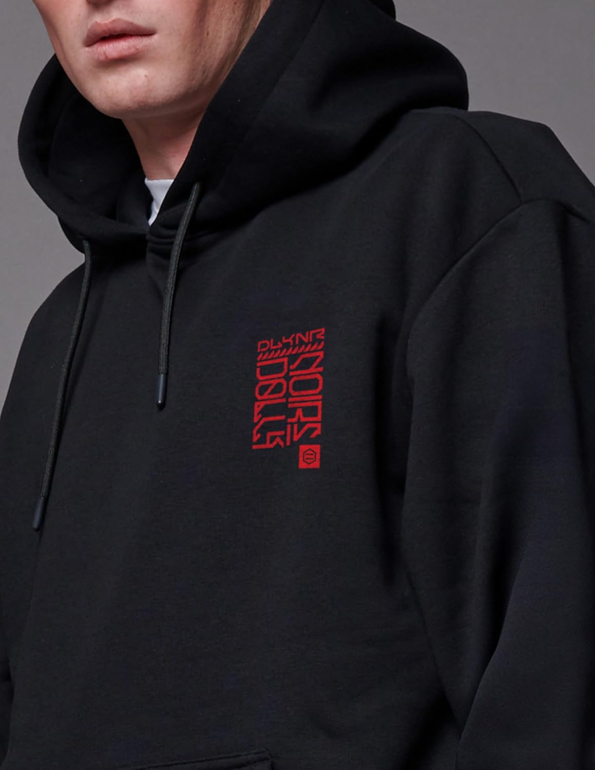 Detalle de Dolly Noire Icons Felpa Metal Geisha Nero - Hoodie unisex in cotone misto