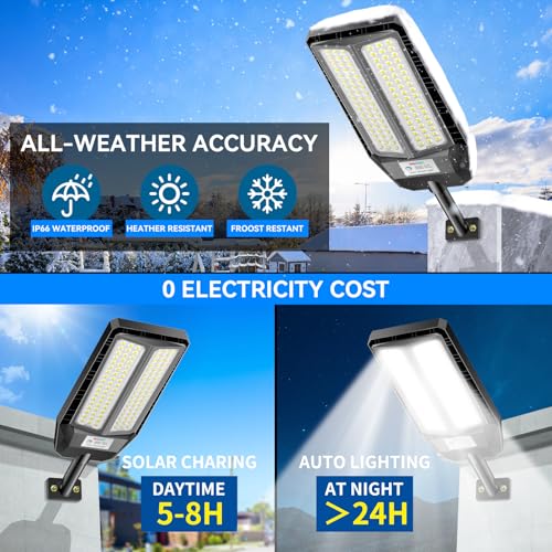 Detalle 2 de Adewalk 3000W Farola Solar LED Exterior 🌞 con Mando a Distancia