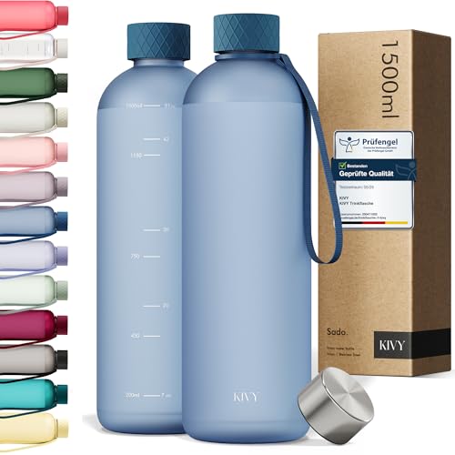 Detalle de KIVY Trinkflasche 1,5l aus Tritan – Kohlensäure geeignet und auslaufsicher
