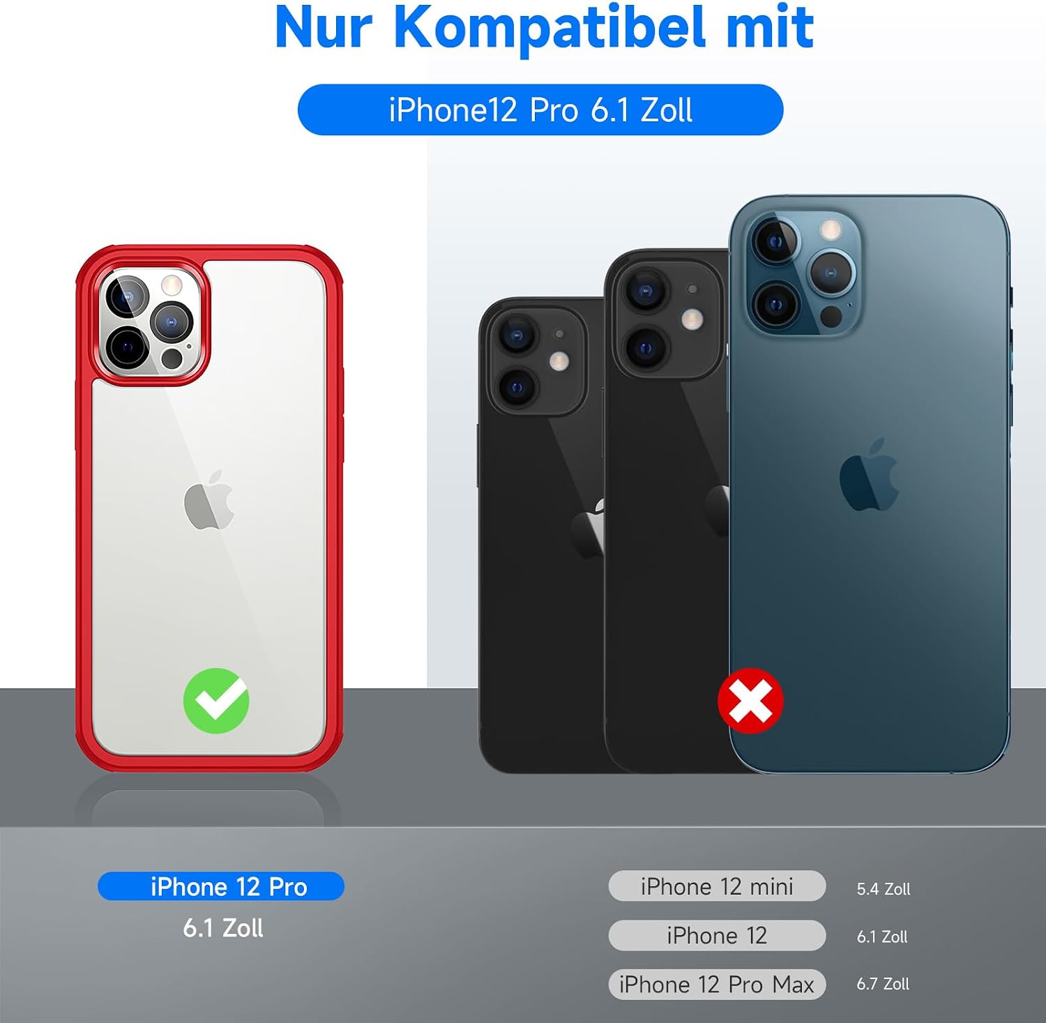 Detalle 2 de seacosmo iPhone 12 Pro Hülle mit 9H-Glas