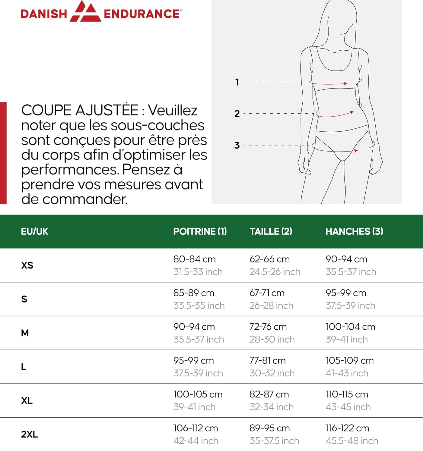 Thumbnail 5 de DANISH ENDURANCE Haut thermique en laine mérinos (femme) – couche de base hiver