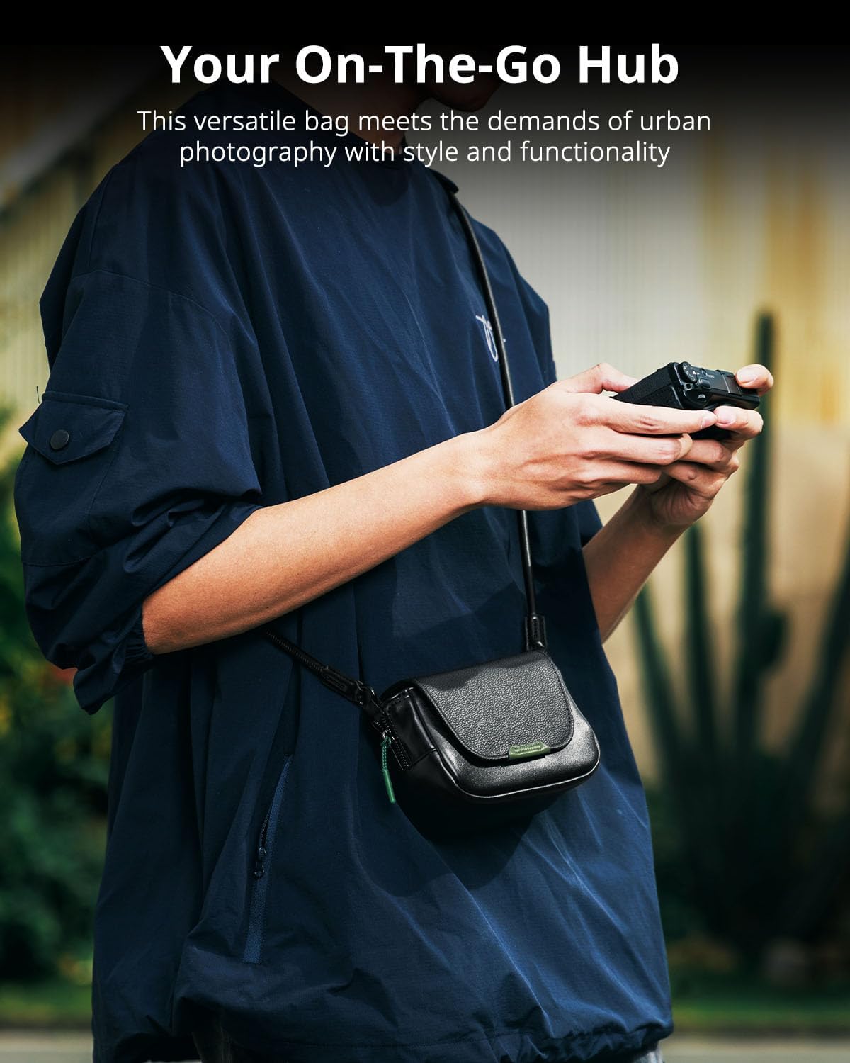 Thumbnail 6 de SACOCHE COMPACTE SMALLRIG pour APPAREIL PHOTO – Bandoulière et Étui Magnétique en Cuir PU pour Ricoh Série GR (Noir) – Réf. 5673