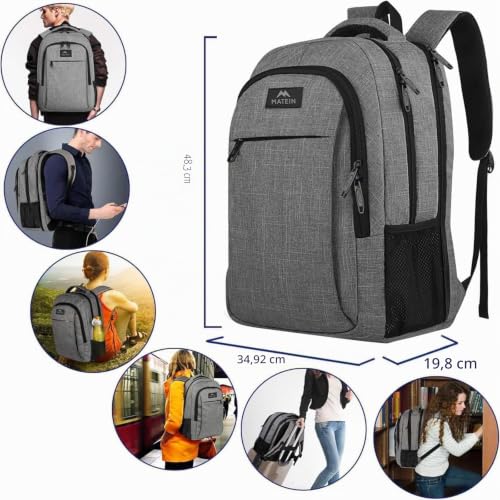 Detalle 2 de MATEIN Sac à dos ordinateur portable 17 pouces, 32 L, poche antivol