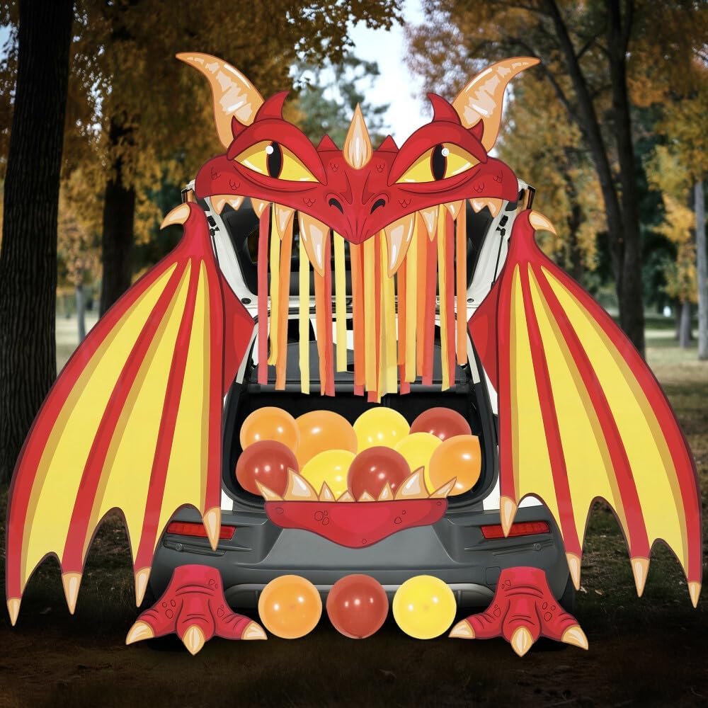 Thumbnail 3 de JOYIN 16501 Halloween Fire Dragon Trunk-or-Treat Car Decoration Kit