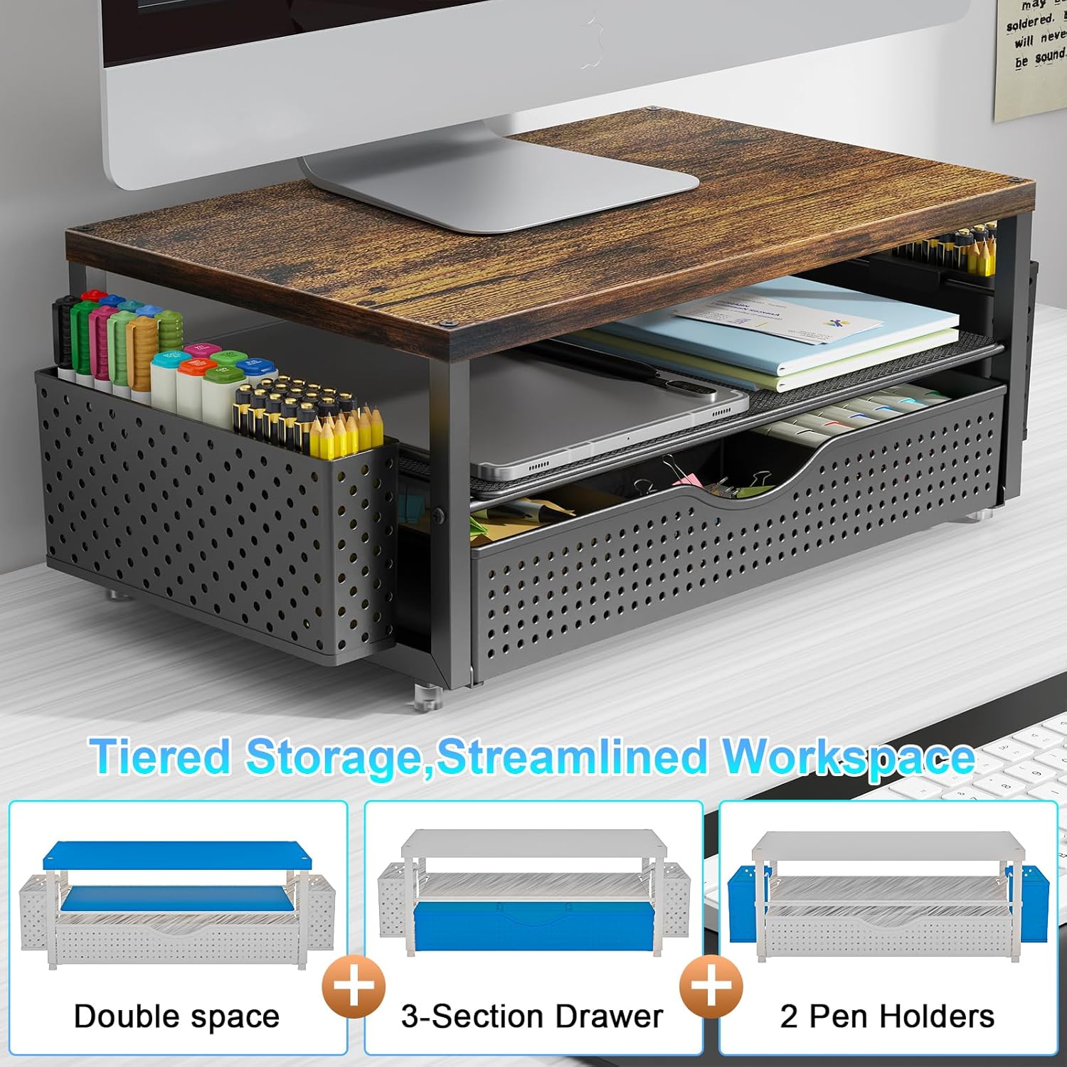 Thumbnail 4 de gianotter Wood Monitor Stand Riser 44 lb