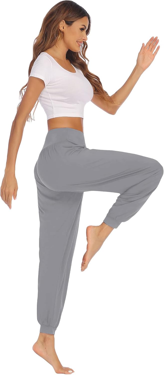 Detalle de PINSPARK Yogahose Damen Lang Haremshose – Weiche Freizeithose für Yoga & Freizeit