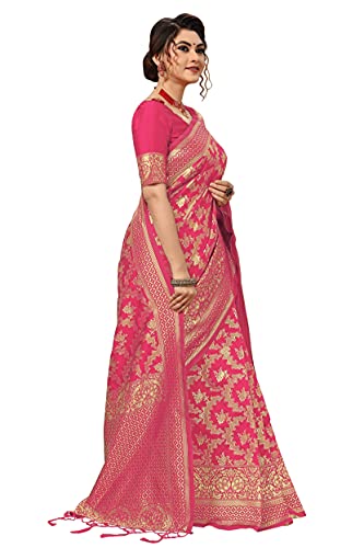 Thumbnail 2 de Nivah Fashion Banarasi Art Silk Saree with Blouse Piece (NH.S13-Pink)