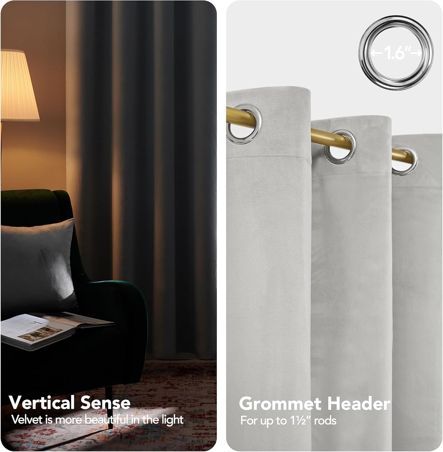 Thumbnail 5 de Deconovo Cortinas Opacas Térmicas para Dormitorio 140x175cm