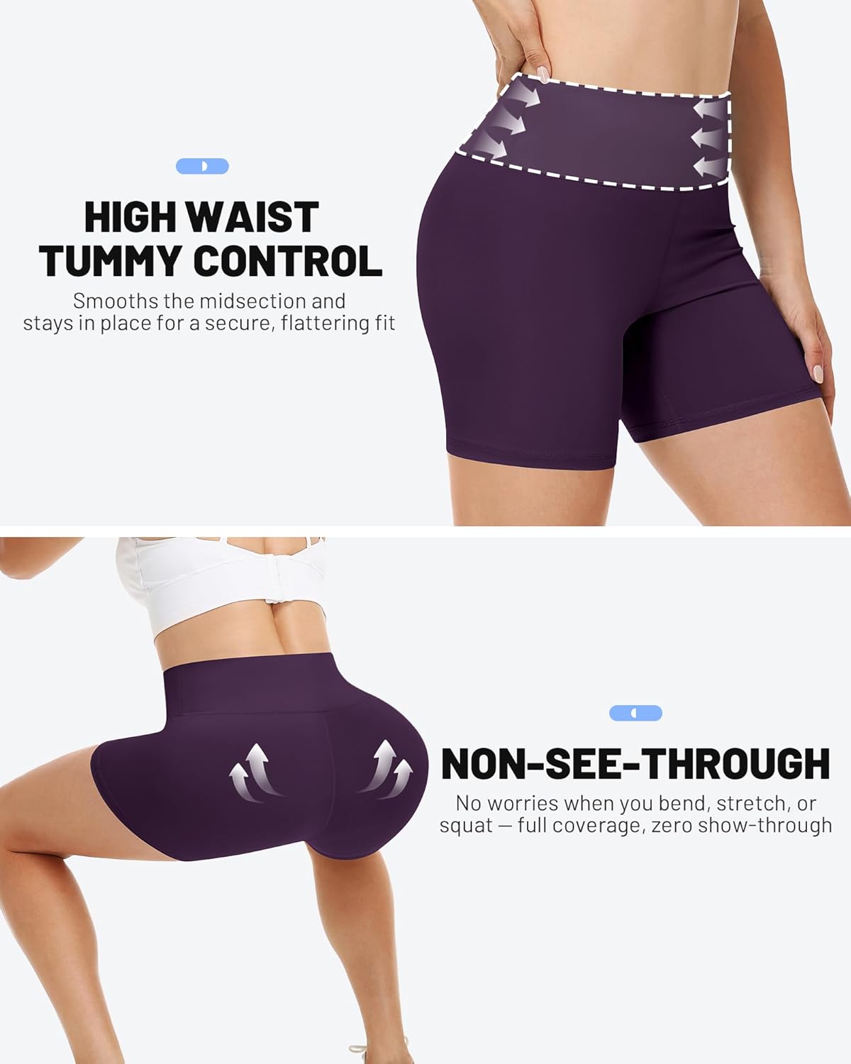 Thumbnail 2 de Runhit Women's Workout Biker Shorts: High-Waisted, Tummy-Control, 3/5/8 Inch Options