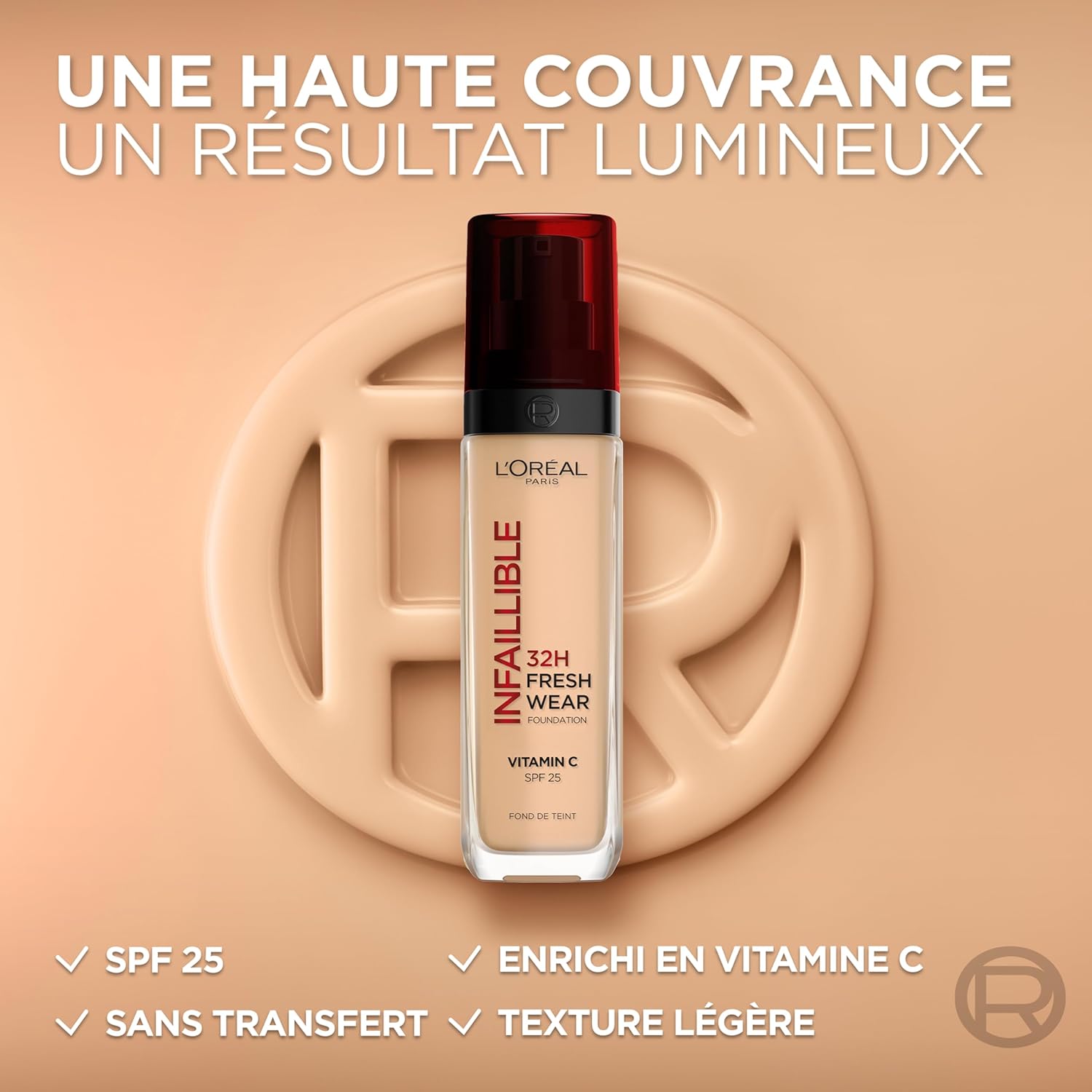 Thumbnail 3 de L'Oréal Paris Fond de Teint Fluide Infaillible 32h Fresh Wear, Teinte 220 Sable