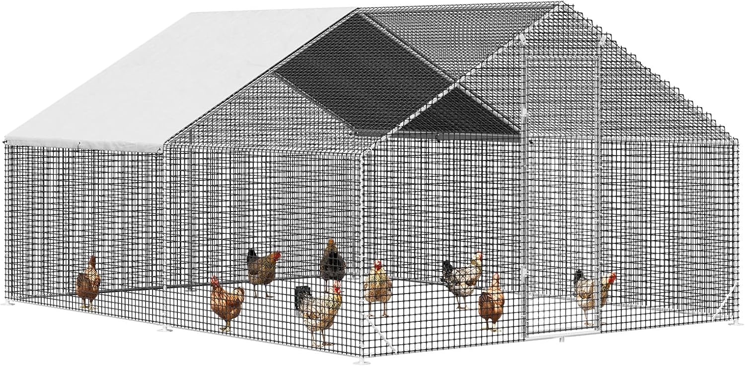 Thumbnail 6 de Chicken Coop with Run, 13.1 x 9.8 x 6.6 ft