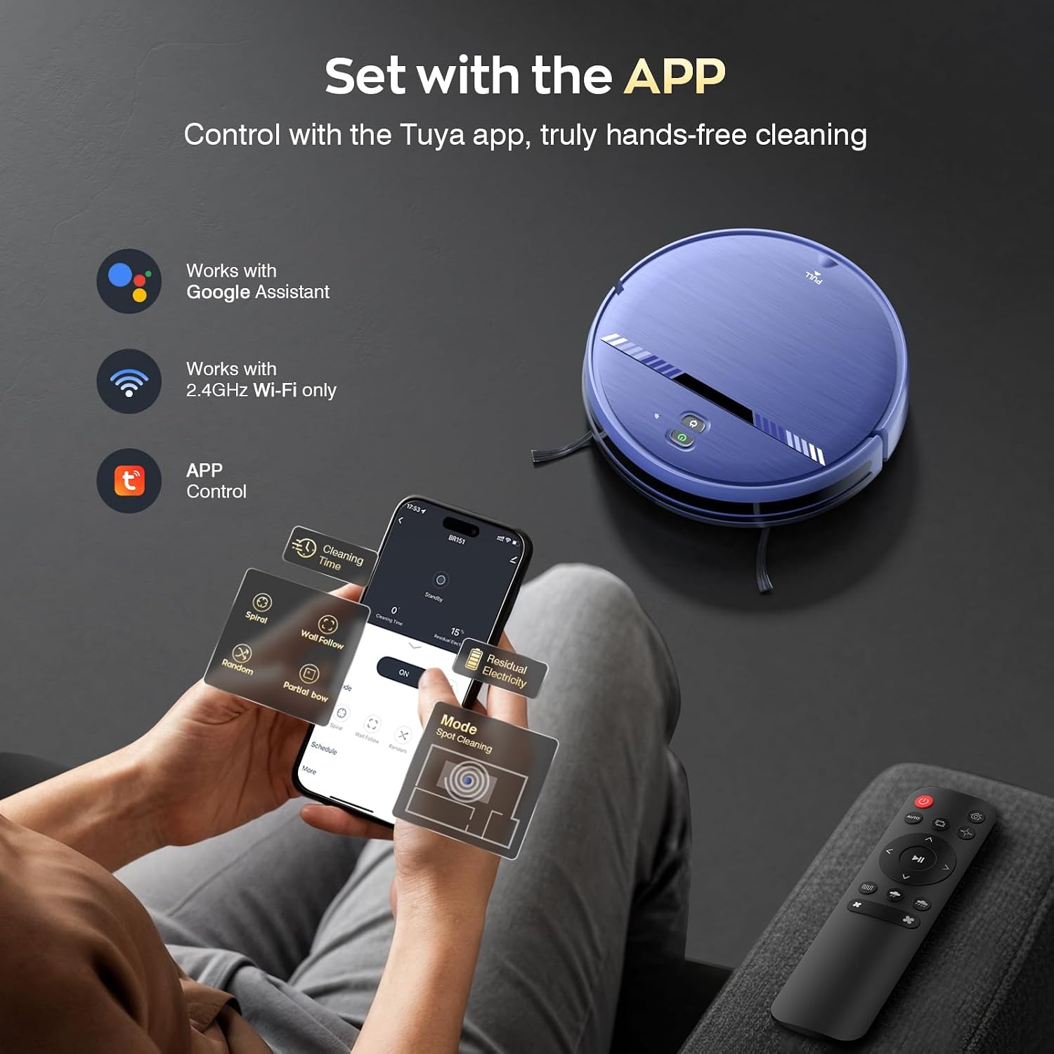 Thumbnail 5 de iMartine BR151 Robot Vacuum and Mop with App Control and Pet Hair Cleaning