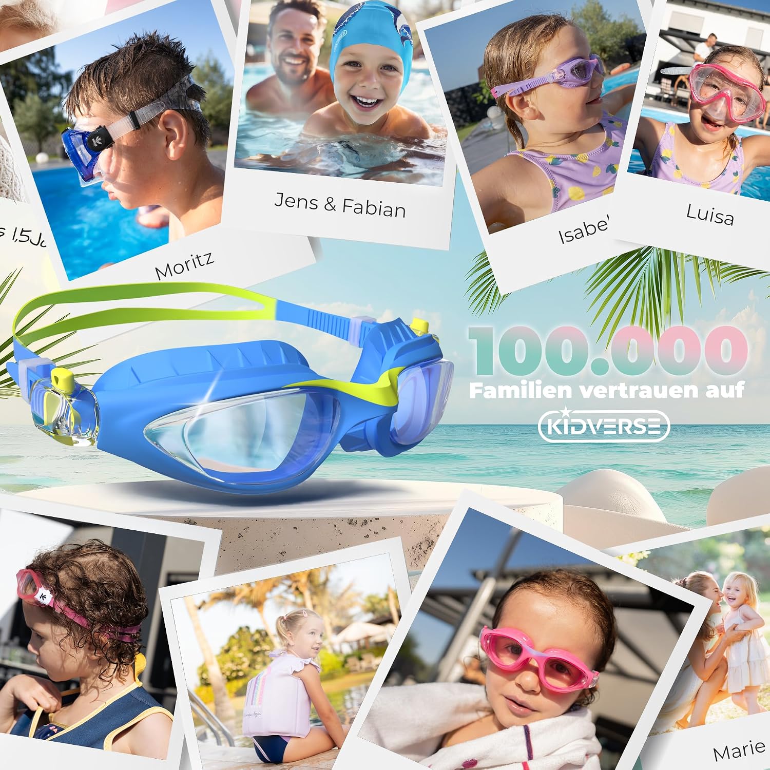 Thumbnail 6 de KIDVERSE Kinder-Schwimmbrille (ab 3 bis 13 Jahre) mit UV-Schutz & Anti-Beschlag