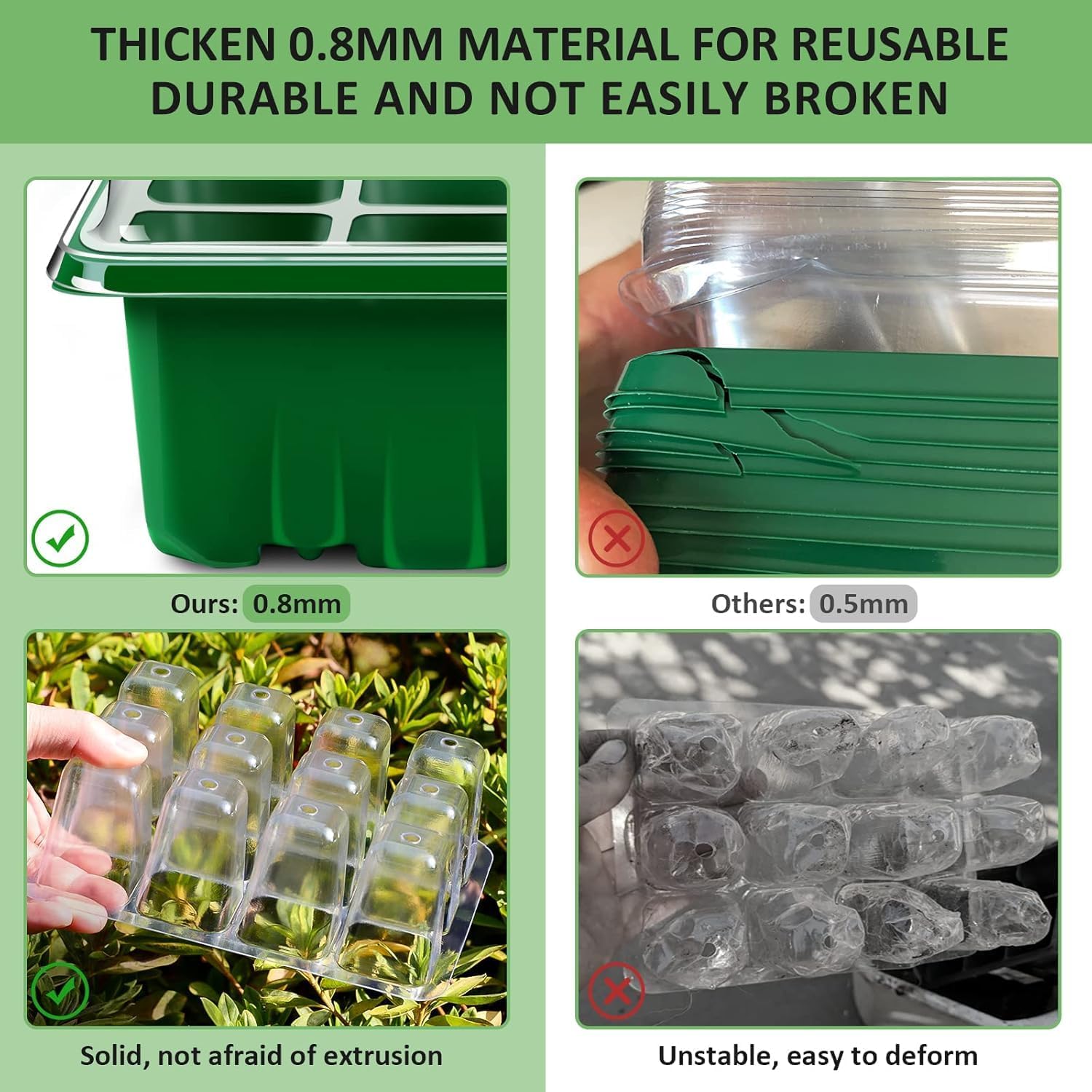 Thumbnail 3 de YAUNGEL Seed Trays 120-cell 10 pack for seedlings 🌱