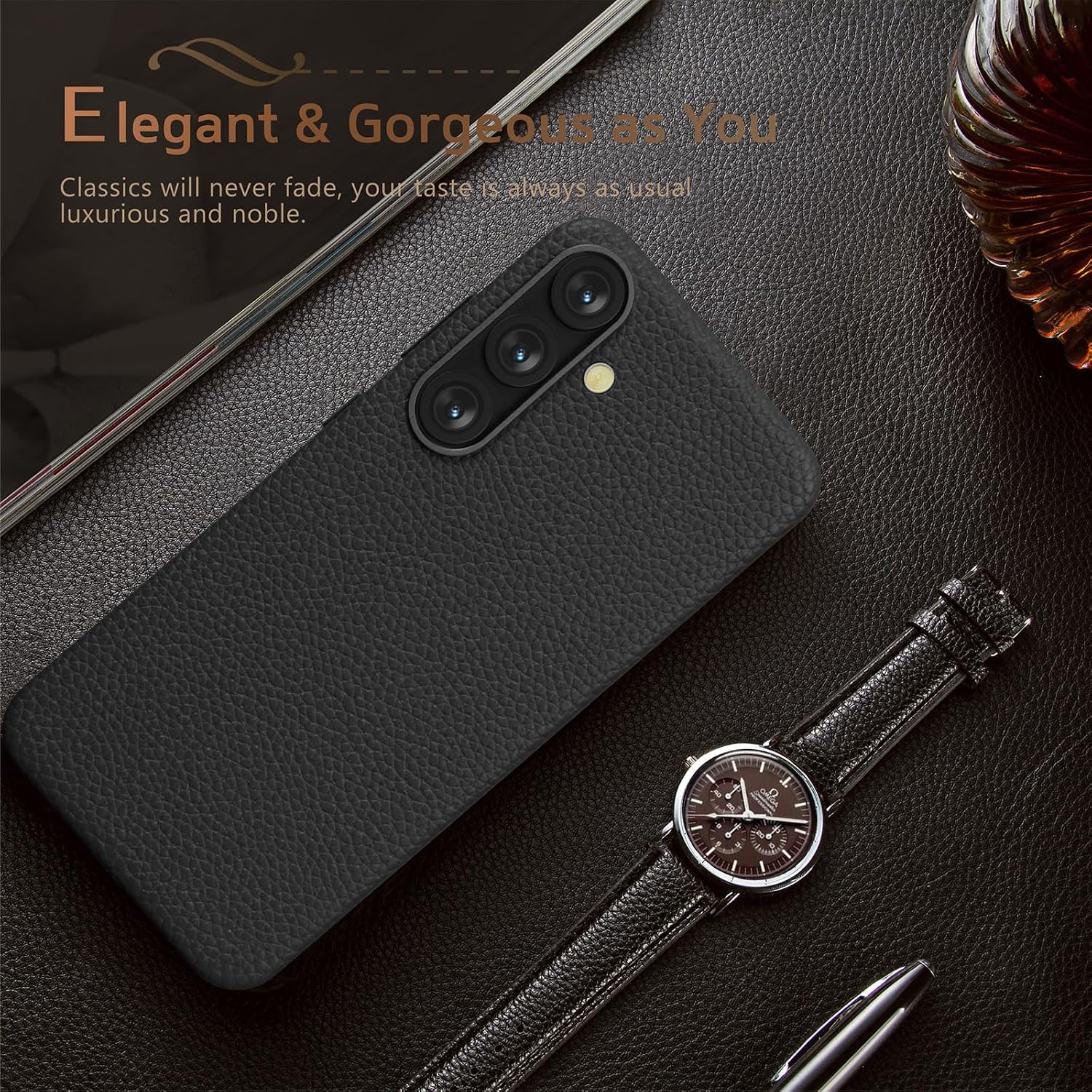 Detalle de LOHASIC Leather Case for Galaxy S25+