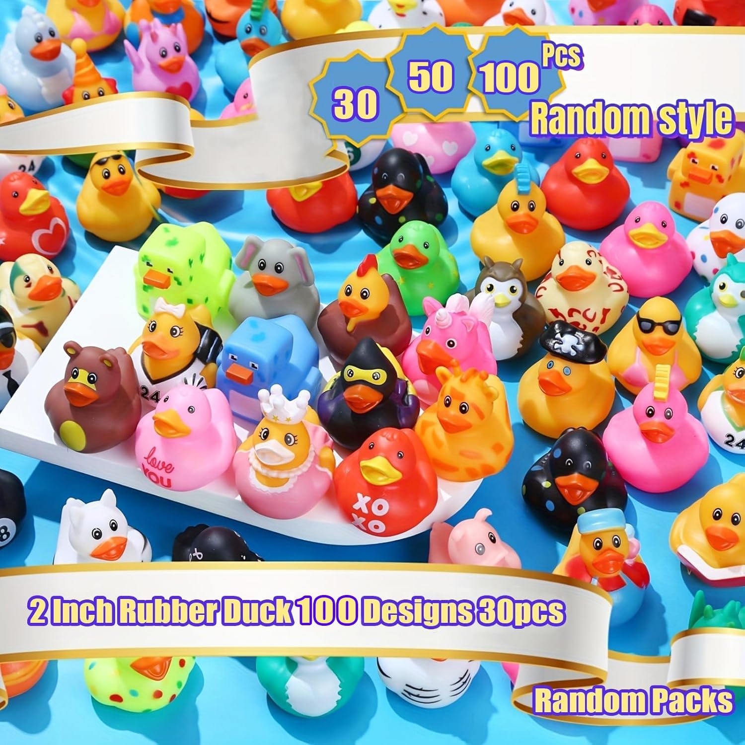 Detalle 2 de LINICE 30 Rubber Ducks Bulk Pack 🦆