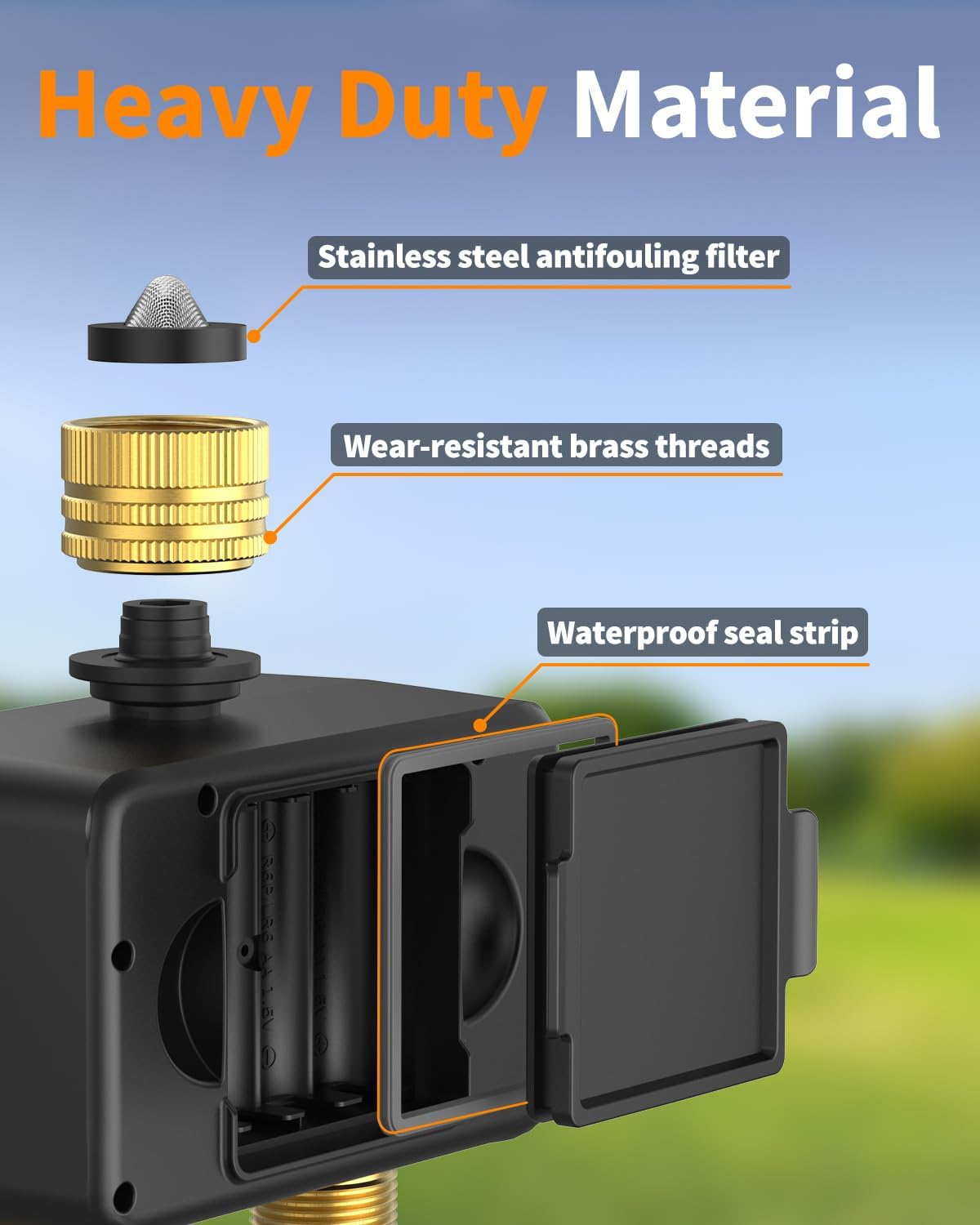 Thumbnail 6 de Diivoo WiFi Sprinkler Timer (2 Zone) smart hose & tap controller with app and Alexa/Google support