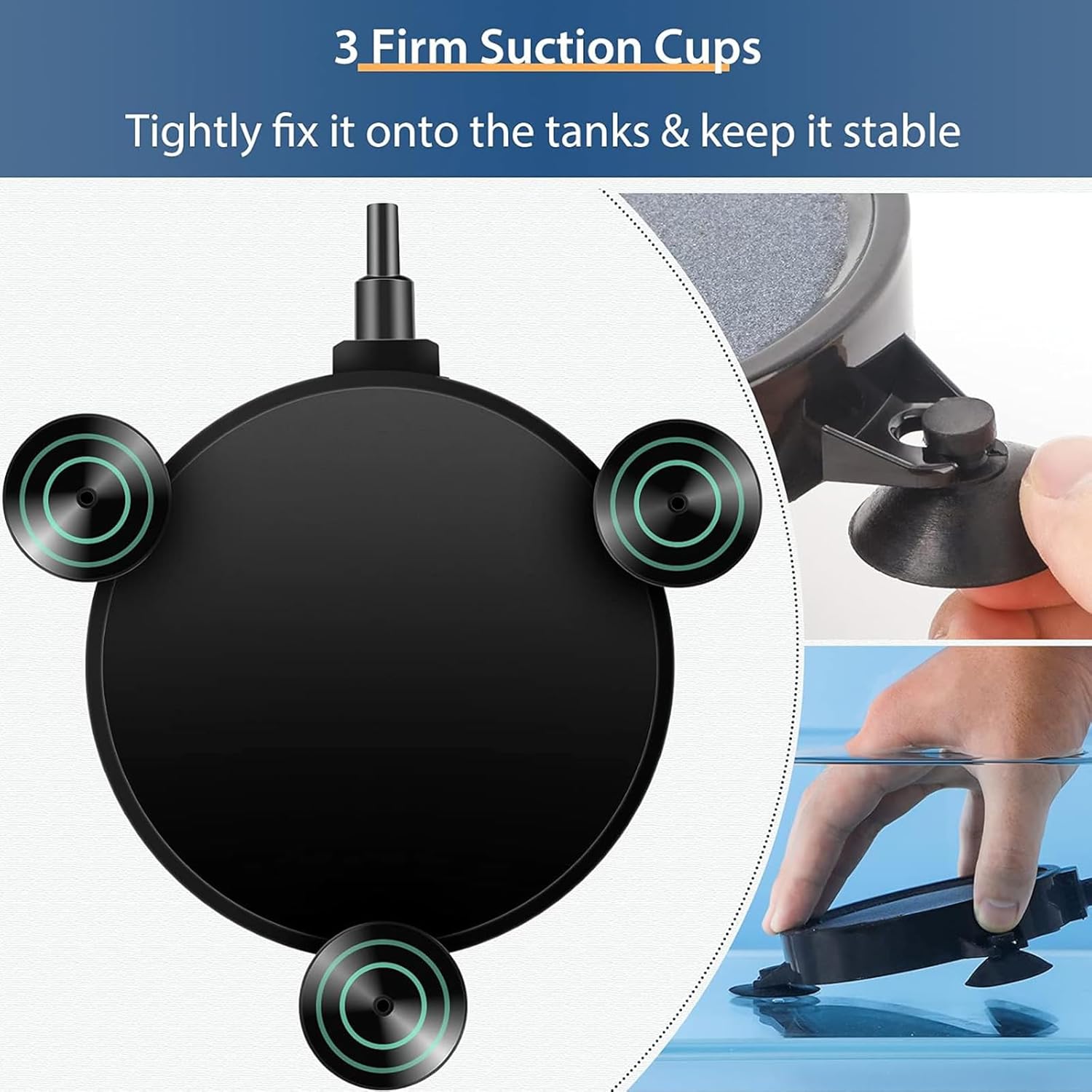 Detalle de YUDOTE Aquarium Air Stone Disk 10cm Bubble Diffuser (Pack of 2) for Oxygenation