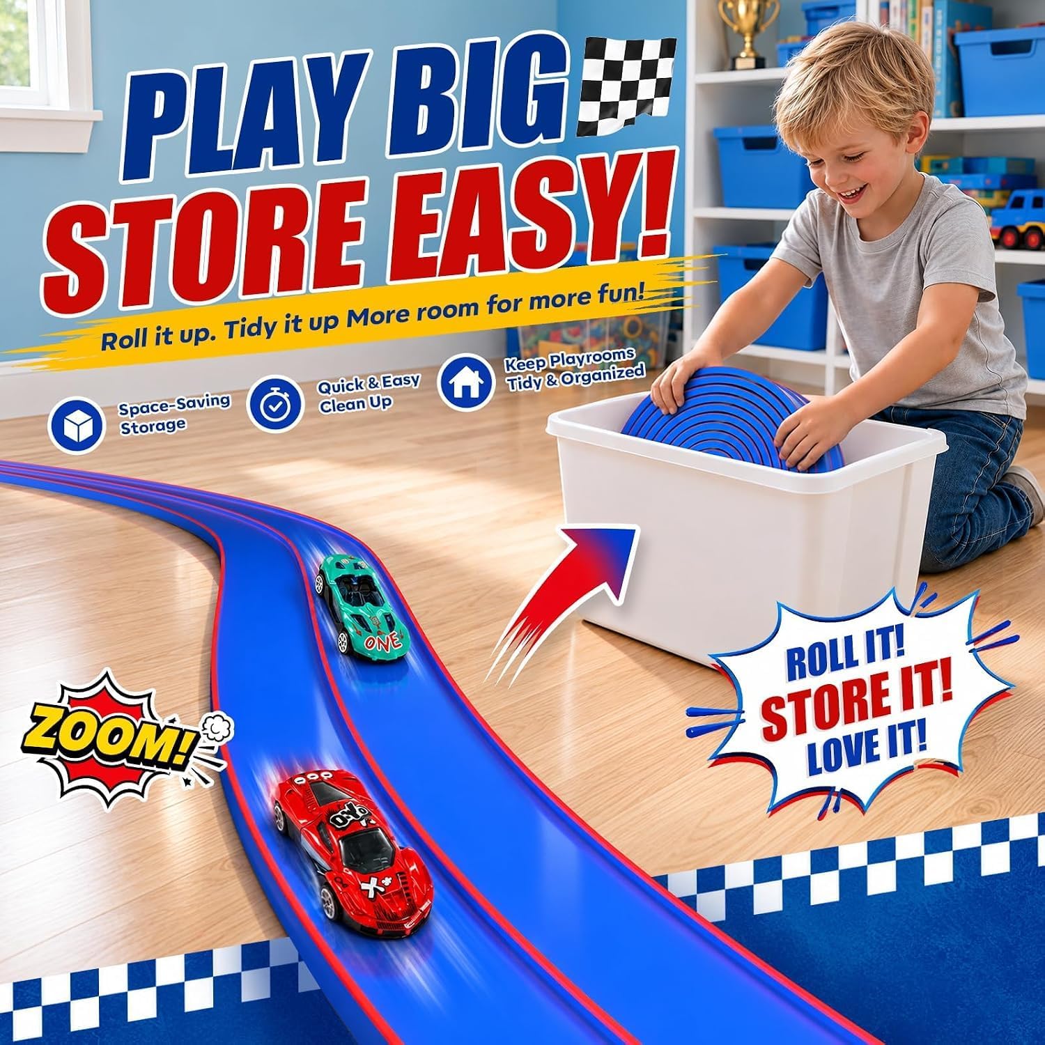 Detalle 2 de TAEMVV Flexible Car Track, 15 ft