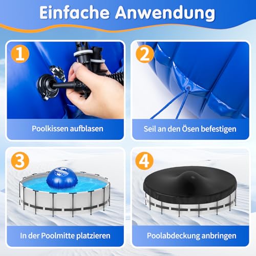 Thumbnail 4 de Totiro Poolkissen Winter rund Ø 4 m – Schutzkissen für Aufstellpools