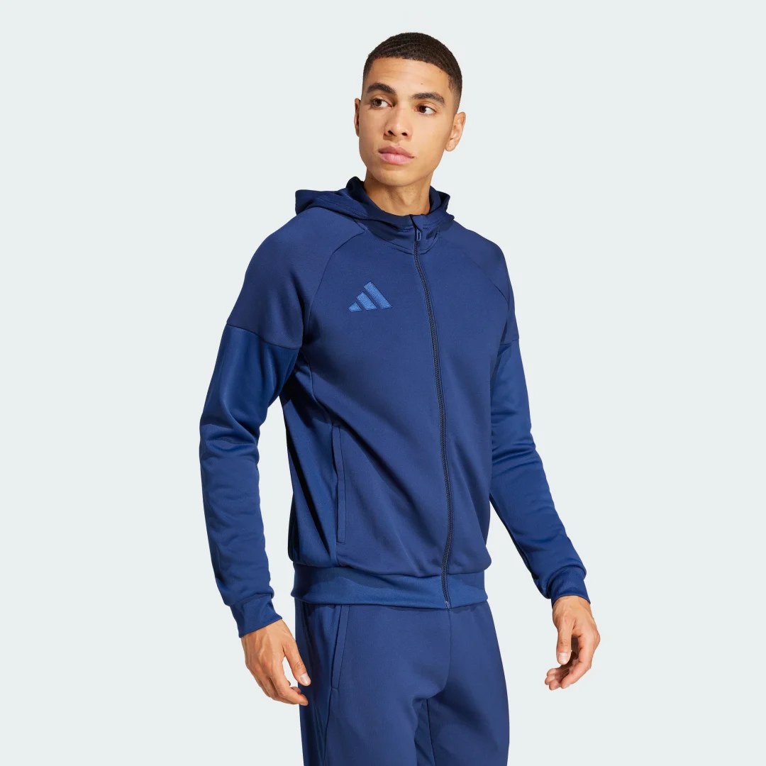 Thumbnail 2 de Chaqueta con capucha Tiro 25 de Adidas: azul y práctica para el día a día