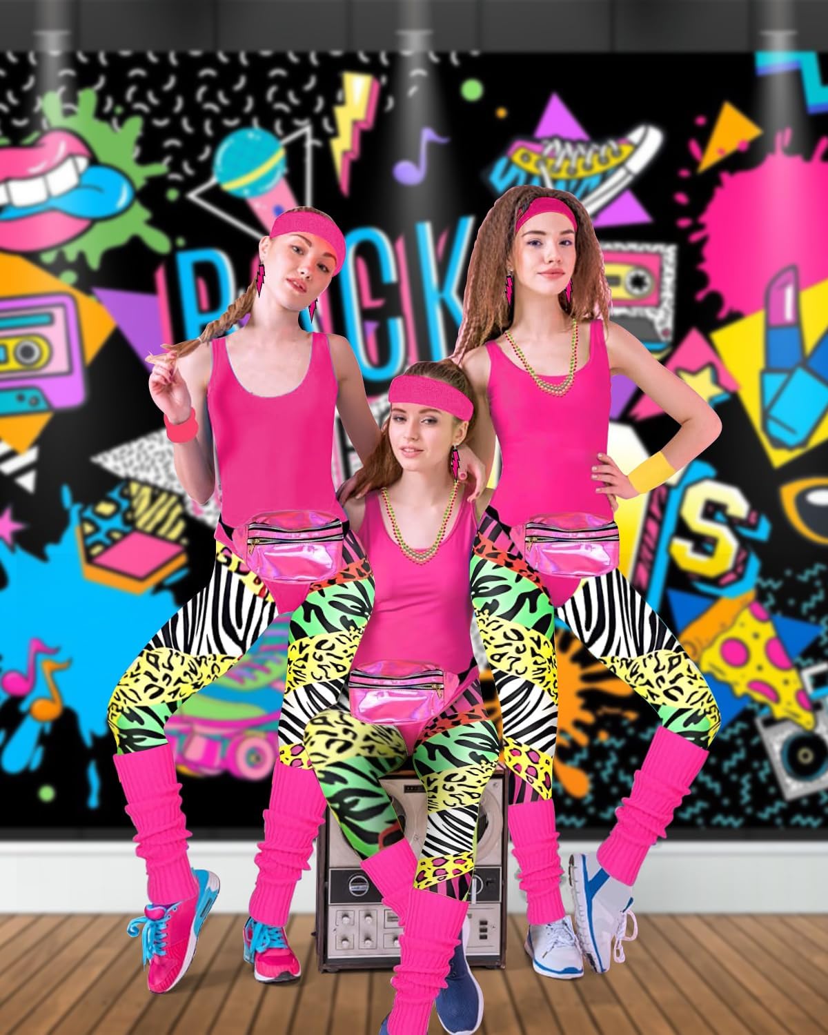 Thumbnail 4 de BIQIQI 80s Costume Set for Girls and Women