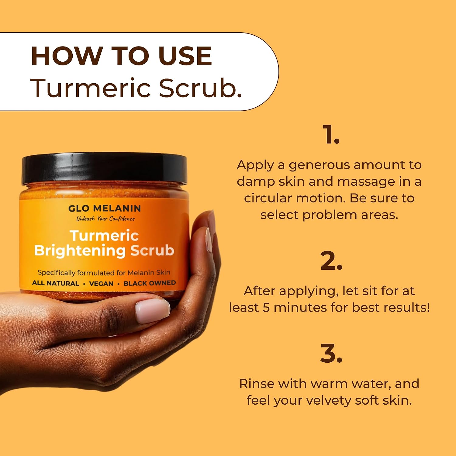 Thumbnail 5 de GLO Melanin Turmeric Scrub for Dark Spots ⚙