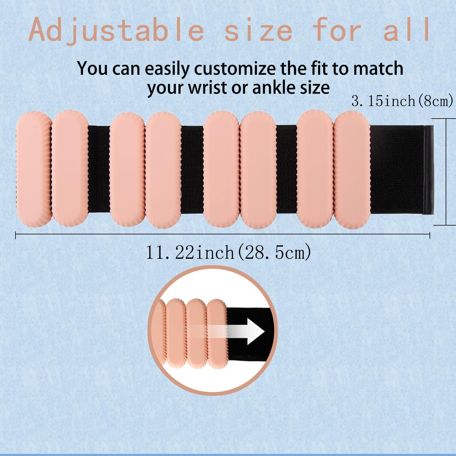 Thumbnail 2 de ibforcty 2PCS Adjustable Wrist Weights & Ankle Weights Set for Exercise, Walking, Jogging, Yoga & Pilates