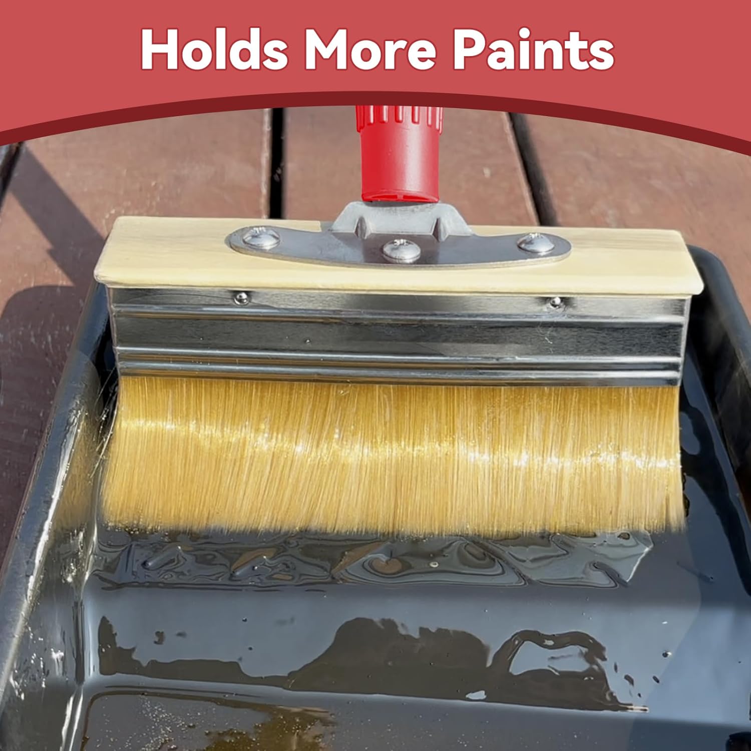 Thumbnail 6 de 60in Deck Brush with Long Handle 6in Decking Paint Brush